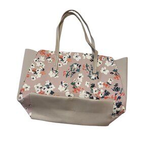 INDIGO Tote Bag Floral Pink White Blue Orange 12" x 17.5"